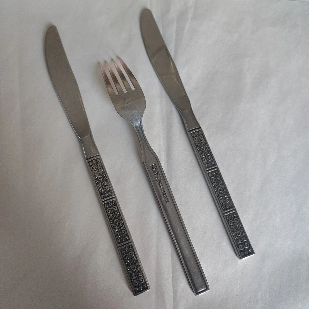 Orleans Silver Co. Stainless ORL16 Lot of 3 Butter Knife And Fork